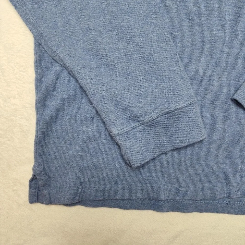 Polo Ralph Lauren Sweater Mens‎ 2XL Blue 1/4 Zip Mock Neck Estate Rib Pullover